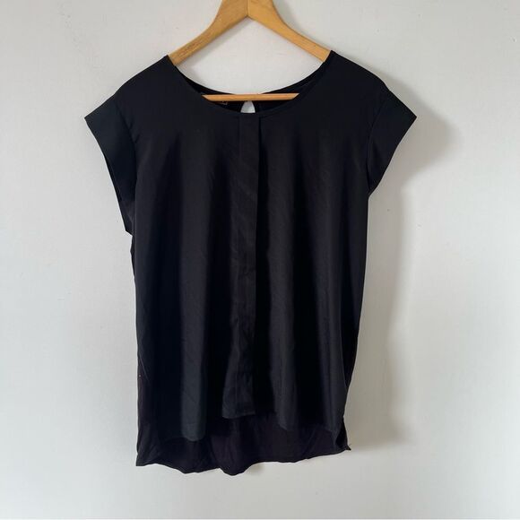 Mataphor‎ Black Cap Sleeve Round Neck Blouse - Picture 10 of 12